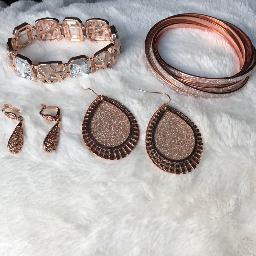 Rose gold costume jewelry
